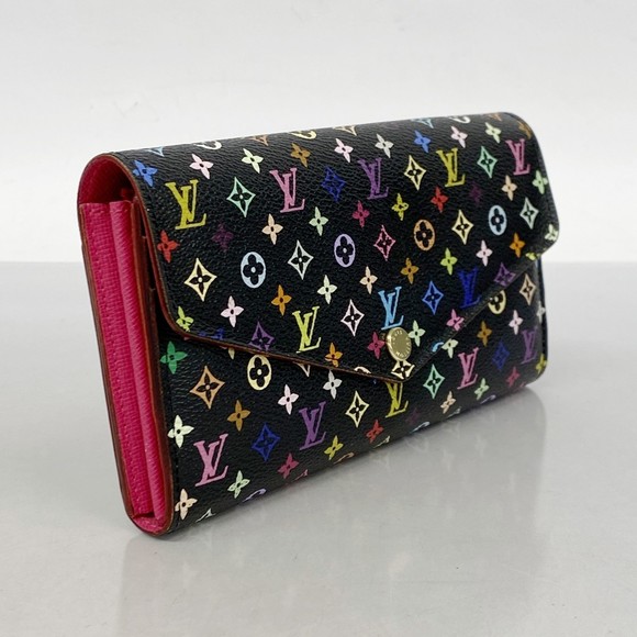 Louis Vuitton Multicolor Black Long Noir Sarah Portefeuille Wallet - Picture 1 of 9